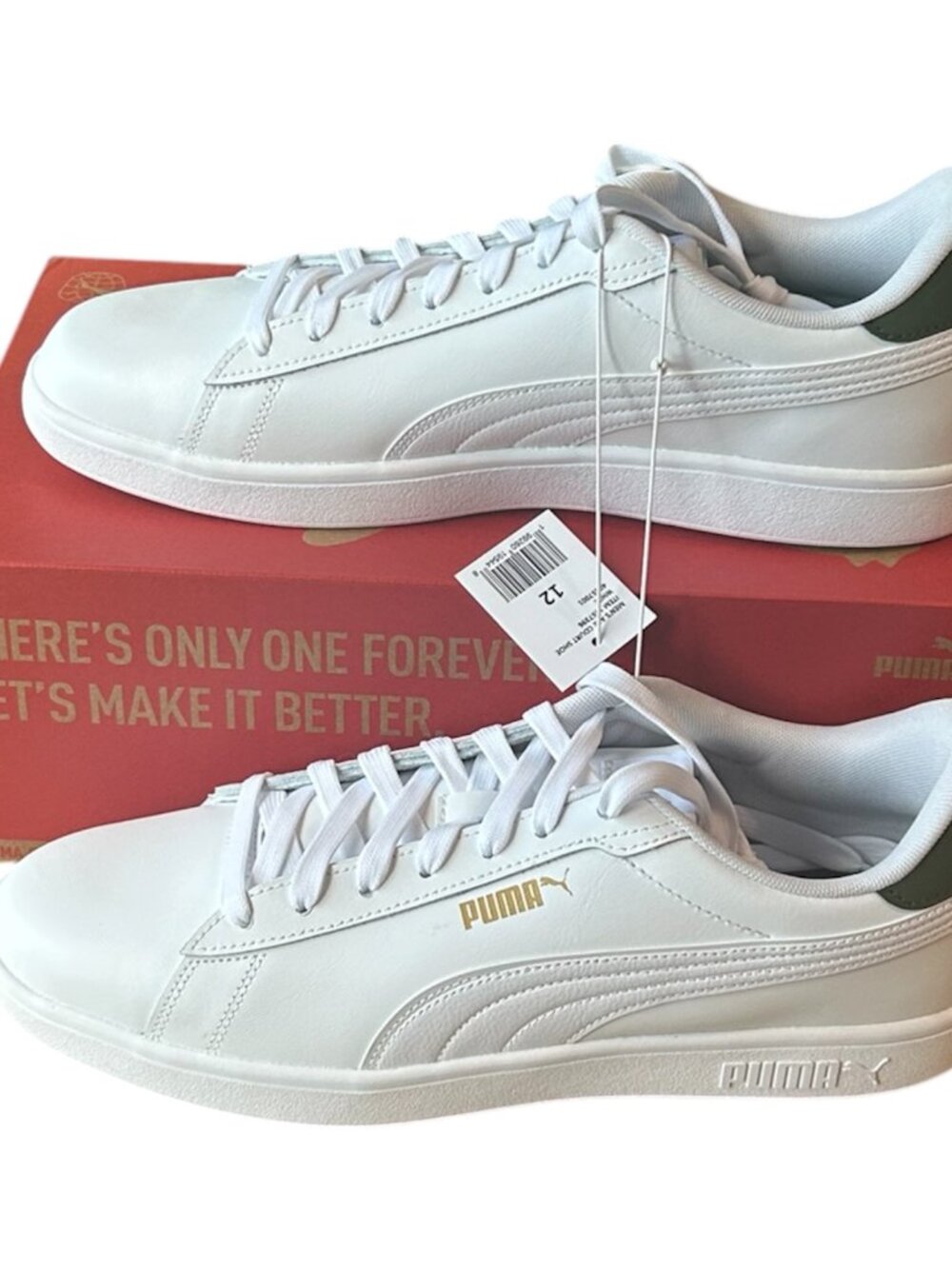 PUMA Men's Ace Court Shoe White Size 12 - Picture 8 of 9